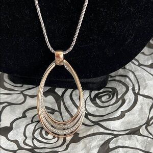 Brighton Neptune Rings Gold/Silver Pendant Necklace, NWT, Retails $98